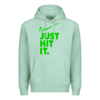 Seafoam Just Hit It Cannabis Weed Vintage Retro Design for Weed Lover Premium Hoodie - SnappyArt