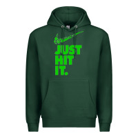Sports Green Just Hit It Cannabis Weed Vintage Retro Design for Weed Lover Premium Hoodie - SnappyArt