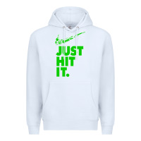 White Just Hit It Cannabis Weed Vintage Retro Design for Weed Lover Premium Hoodie - SnappyArt