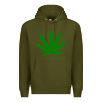 Army Green Weed Premium Hoodie - SnappyArt