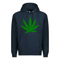 Navy Weed Premium Hoodie - SnappyArt
