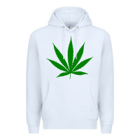 White Weed Premium Hoodie - SnappyArt