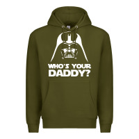 Army Green darth vader who's your daddy Premium Hoodie - SnappyArt