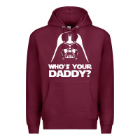 Burgundy darth vader who's your daddy Premium Hoodie - SnappyArt
