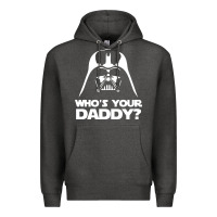 Charcoal Heather darth vader who's your daddy Premium Hoodie - SnappyArt