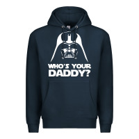 Navy darth vader who's your daddy Premium Hoodie - SnappyArt