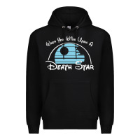 Black when you wish upon a death star Premium Hoodie - SnappyArt