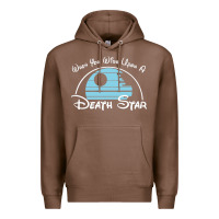 Chestnut when you wish upon a death star Premium Hoodie - SnappyArt