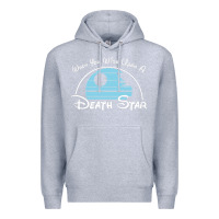 Heather Grey when you wish upon a death star Premium Hoodie - SnappyArt