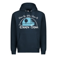 Navy when you wish upon a death star Premium Hoodie - SnappyArt