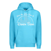 Ocean Blue when you wish upon a death star Premium Hoodie - SnappyArt