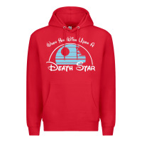 Red when you wish upon a death star Premium Hoodie - SnappyArt