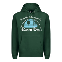 Sports Green when you wish upon a death star Premium Hoodie - SnappyArt