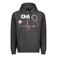 Charcoal Heather cna nurse t shirt Premium Hoodie - SnappyArt