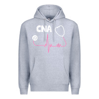 Heather Grey cna nurse t shirt Premium Hoodie - SnappyArt