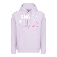 Lilac cna nurse t shirt Premium Hoodie - SnappyArt