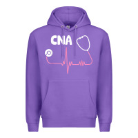 Purple cna nurse t shirt Premium Hoodie - SnappyArt