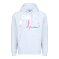 White cna nurse t shirt Premium Hoodie - SnappyArt
