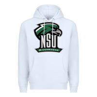 White northeastern state riverhawks Premium Hoodie - SnappyArt