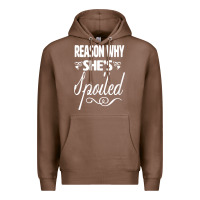 Chestnut the reason she is spoiled couples matching set valentines t shirt Premium Hoodie - SnappyArt