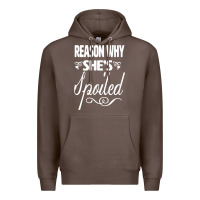 Coffee the reason she is spoiled couples matching set valentines t shirt Premium Hoodie - SnappyArt