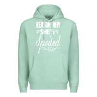 Seafoam the reason she is spoiled couples matching set valentines t shirt Premium Hoodie - SnappyArt