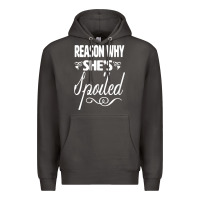 Smoke the reason she is spoiled couples matching set valentines t shirt Premium Hoodie - SnappyArt