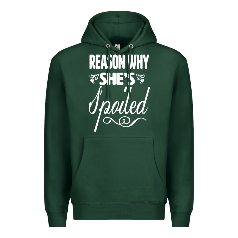 The Reason She Is Spoiled Couples Matching Set Valentines T Shirt Premium Hoodie by SnappyArt | Teevron