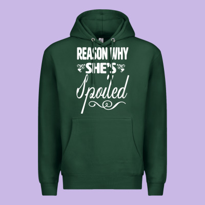 The Reason She Is Spoiled Couples Matching Set Valentines T Shirt Premium Hoodie Designed By Snappyart