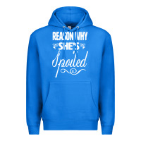 True Royal the reason she is spoiled couples matching set valentines t shirt Premium Hoodie - SnappyArt