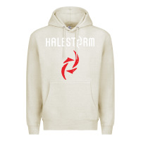 Oatmeal Heather halestorm black Premium Hoodie - SnappyArt