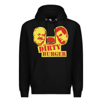 Black Dirty Burger Premium Hoodie - SnappyArt