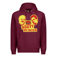 Burgundy Dirty Burger Premium Hoodie - SnappyArt