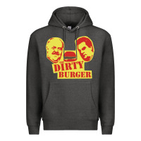 Charcoal Heather Dirty Burger Premium Hoodie - SnappyArt