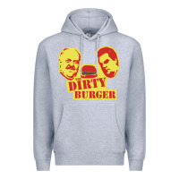 Heather Grey Dirty Burger Premium Hoodie - SnappyArt
