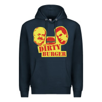 Navy Dirty Burger Premium Hoodie - SnappyArt