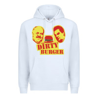 White Dirty Burger Premium Hoodie - SnappyArt