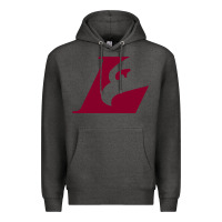 Charcoal Heather UW-La Crosse maroon Premium Hoodie - SnappyArt