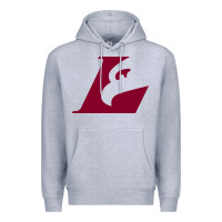Heather Grey UW-La Crosse maroon Premium Hoodie - SnappyArt