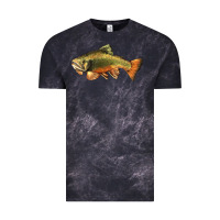 Cloud Black leaping brook trout Vintage Tee - LillyAllenDesigns