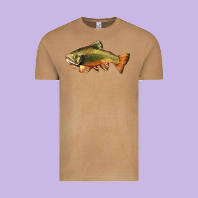 Leaping Brook Trout Vintage Tee Designed By Lillyallendesigns
