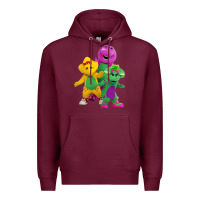 Burgundy new 755 barney and friends cute Premium Hoodie - SnappyArt