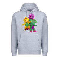 Heather Grey new 755 barney and friends cute Premium Hoodie - SnappyArt