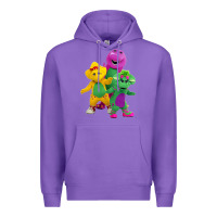 Purple new 755 barney and friends cute Premium Hoodie - SnappyArt