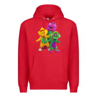 Red new 755 barney and friends cute Premium Hoodie - SnappyArt