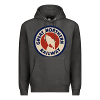 Charcoal Heather Great Northern Railroad Premium Hoodie - SnappyArt