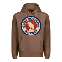 Chestnut Great Northern Railroad Premium Hoodie - SnappyArt