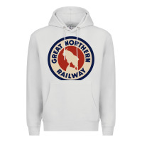 Dove Grey Great Northern Railroad Premium Hoodie - SnappyArt