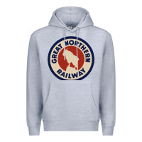 Heather Grey Great Northern Railroad Premium Hoodie - SnappyArt
