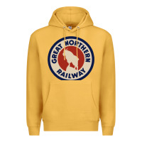 Mustard Great Northern Railroad Premium Hoodie - SnappyArt